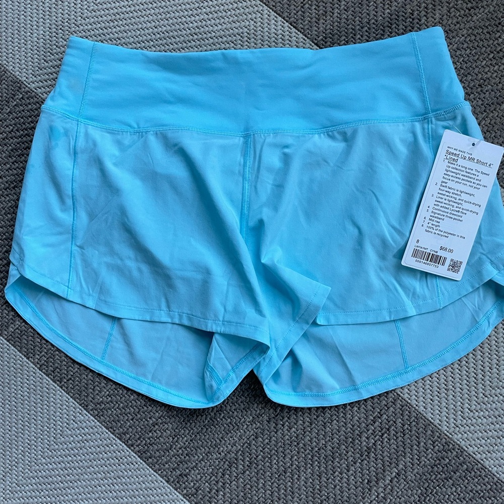 Lululemon Athletica Light Blue Athletic Shorts